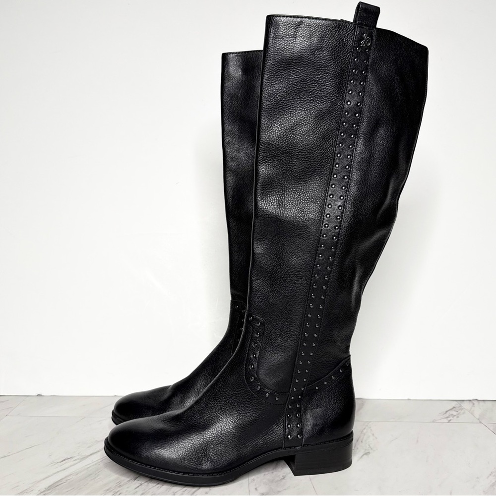 Sam Edelman Prina Black Leather Tall Boot 7 1/2 M